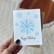 Load image into Gallery viewer, Happy Holidays Snowflake Greeting Card