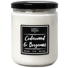 Load image into Gallery viewer, Cedarwood & Bergamot Soy Candle