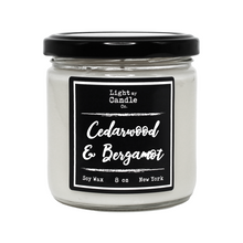 Load image into Gallery viewer, Cedarwood & Bergamot Soy Candle