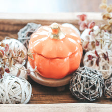 Load image into Gallery viewer, Ceramic Pumpkin Candle - Orange