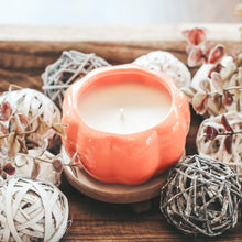 Load image into Gallery viewer, Ceramic Pumpkin Candle - Orange