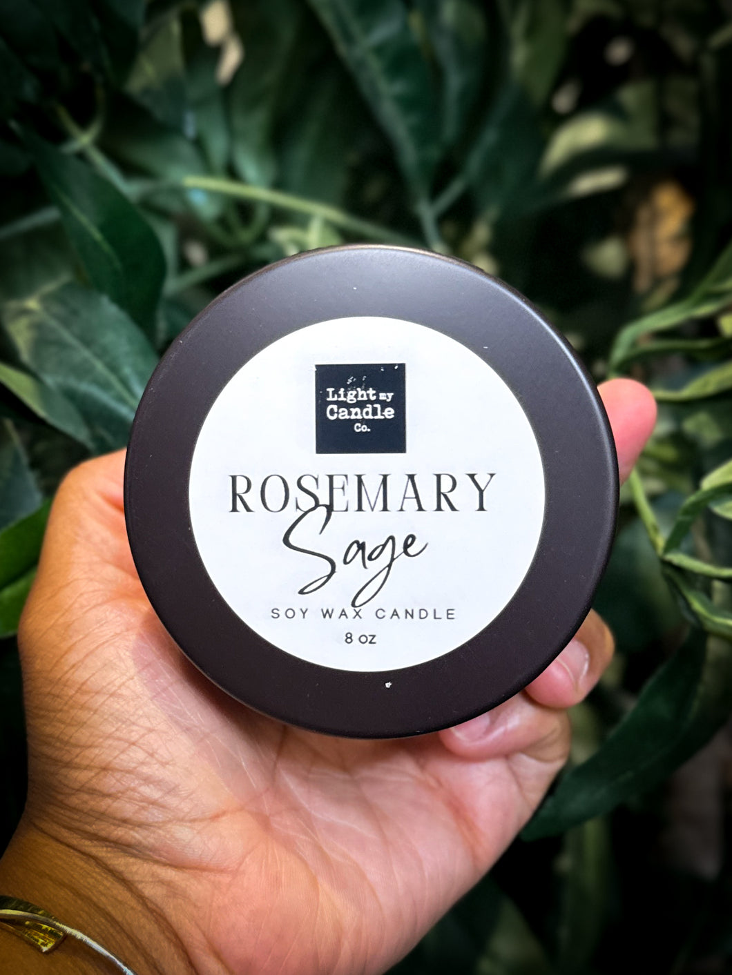 Rosemary Sage - Travel Tin Candles